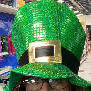 Giant green Disco leprachaun hat